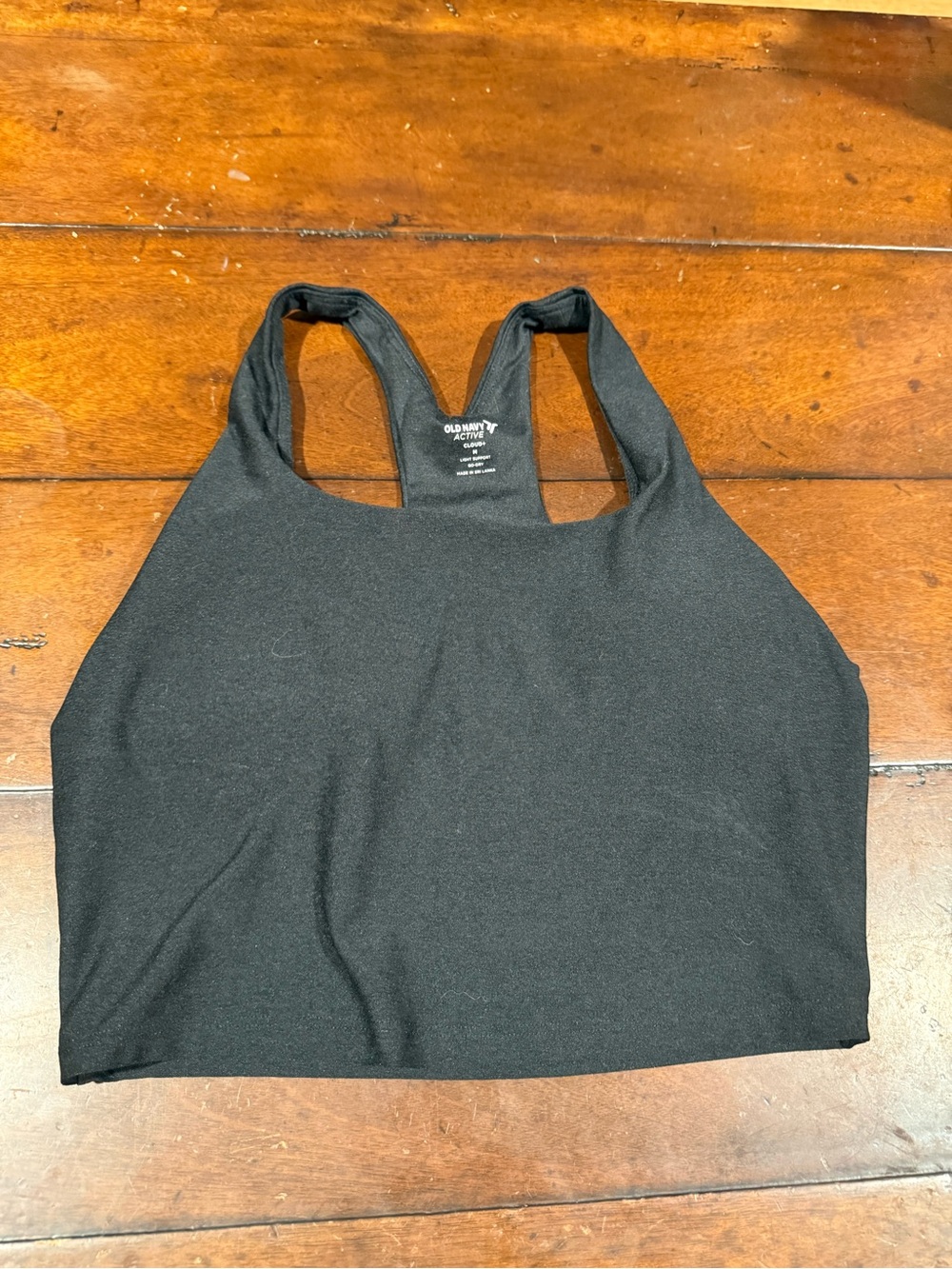Old Navy Black High-Neck Racerback Sports Bra